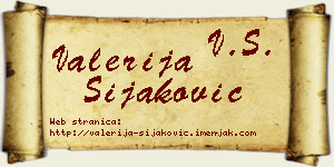 Valerija Šijaković vizit kartica